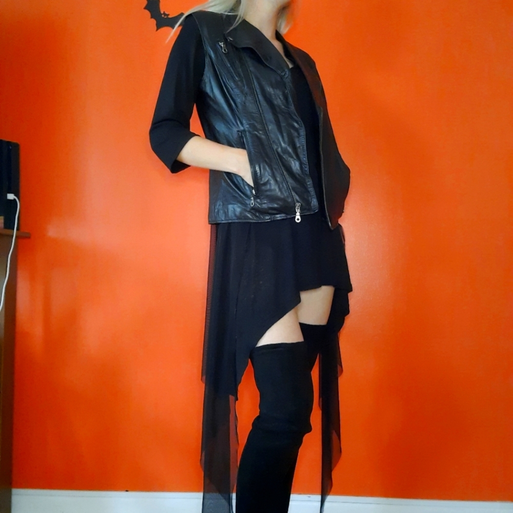 Real leather vest